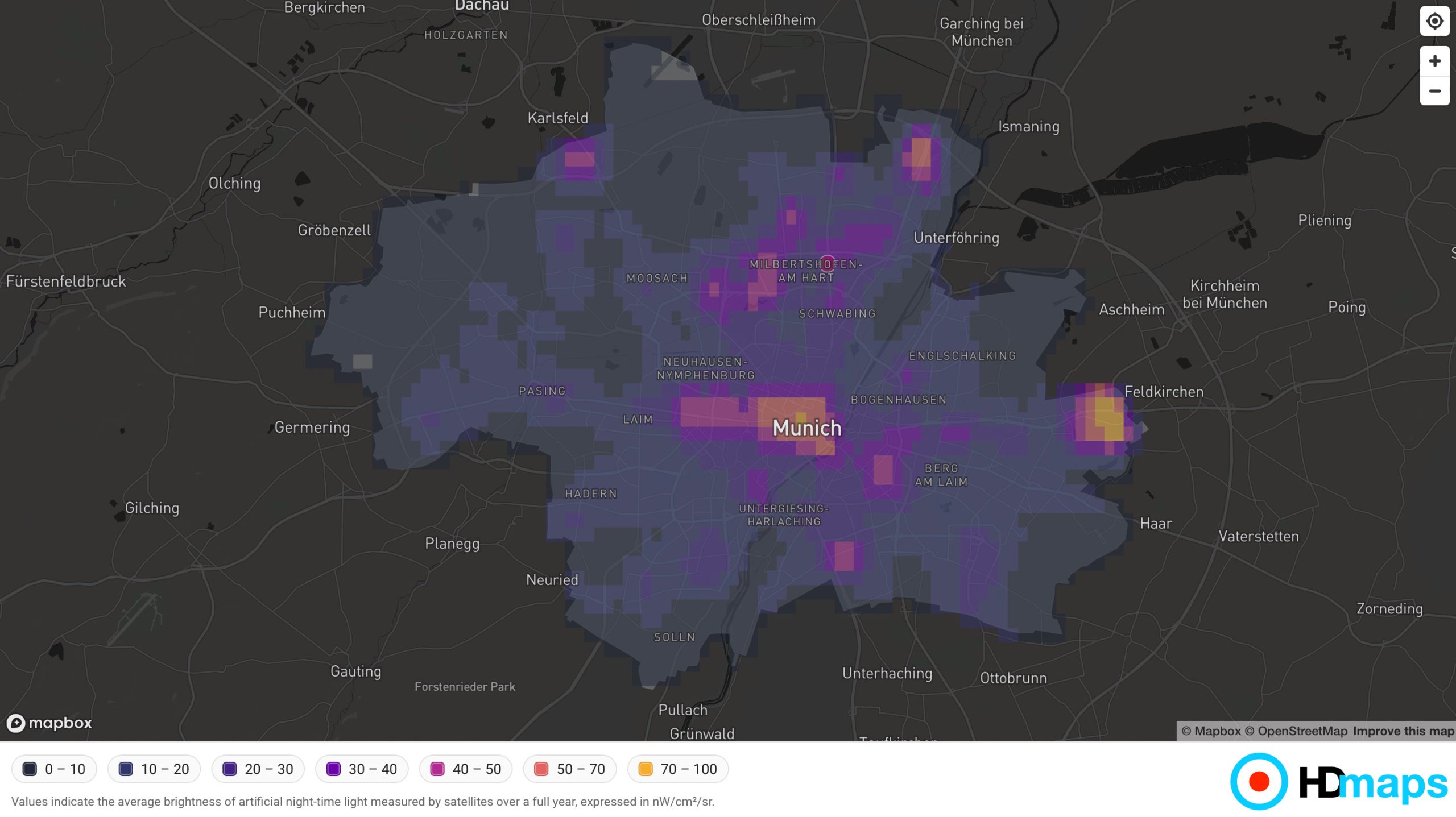 Make Light Pollution Actionable | HDmaps Live-Demo